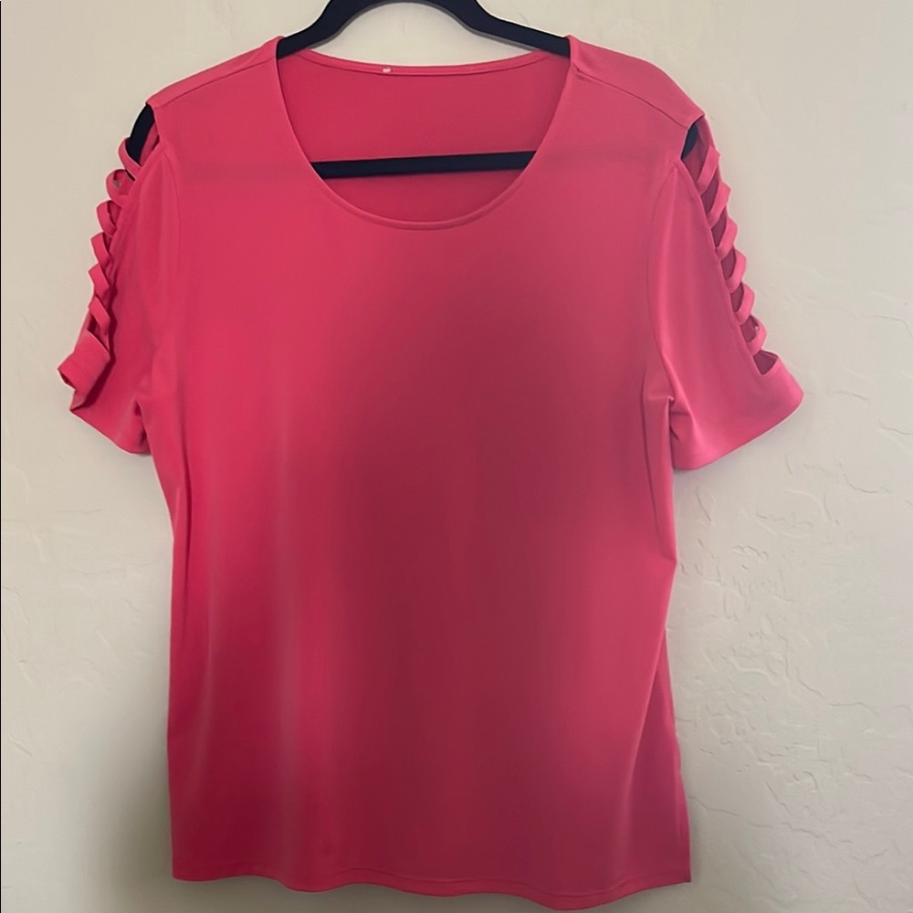 Women's Pink Short Sleeve Top